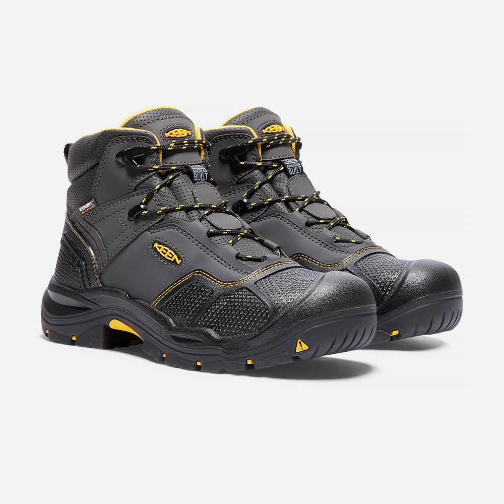 Keen Trekking Bot Erkek Siyah - Logandale Waterproof (Steel Toe) - Türkiye MLIR78342